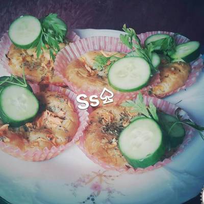  كب كيك مالح بالزعتروالجبنة