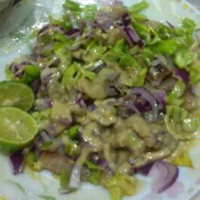  رنجة بالبصل والفلفل 