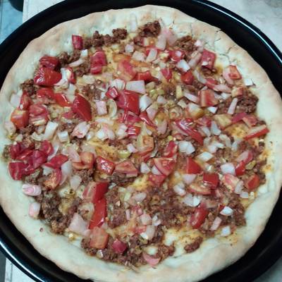  بيتزا بمفروم الدجاج 