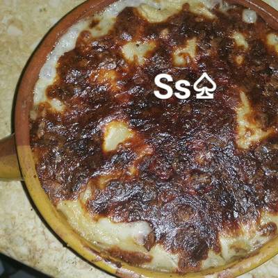  طاجن مكرونةباللحمة المفرومة