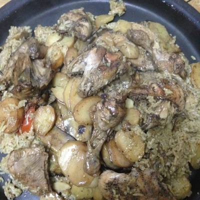  عمل طريقة عمل مقلوبة الباذنجان 