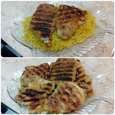  سمك فيليه مشوي علي الجريل 