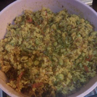  ارز اصفر بالخضار 