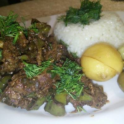  لحم بالفلفل الحلو 