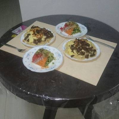  مكرونة بالصلصة البيضاء و كبدة الفراخ 