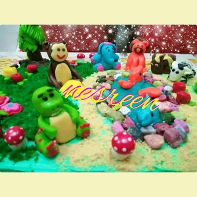  تورته حديقه الحيوانات 