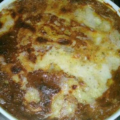  مكرونه بشاميل بالخضار والموتزاريلا 