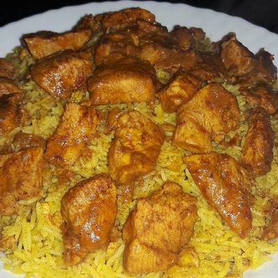  رز بسمتي بقطع الدجاج 