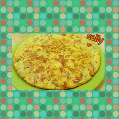  قرص بيض بالخضروات والجبن طعم ولا اروع 