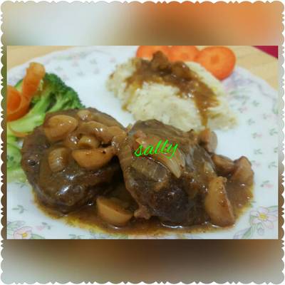  ستيك لحم بصوص المشروم 