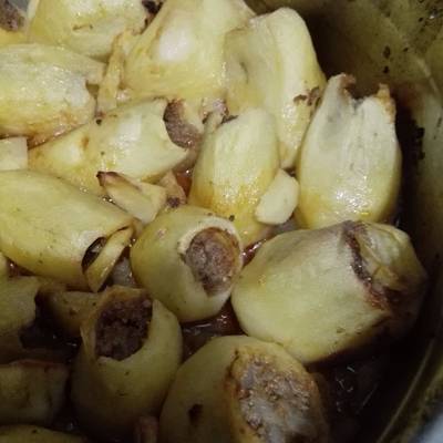  بطاطس محشيه لحمه مفرومه 