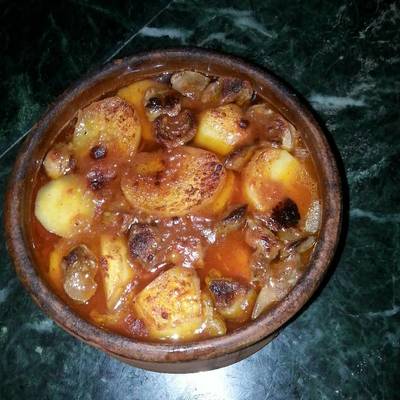  طاجن البطاطس بالكبد والقوانص..طعم لا يقاااااوم