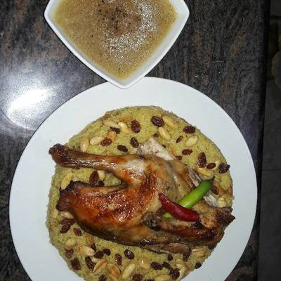  فراخ مشويه مع أرز مبهر 