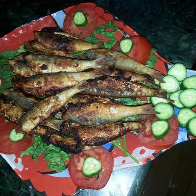  سردين مقلي بحشوة الدقة والليمون 