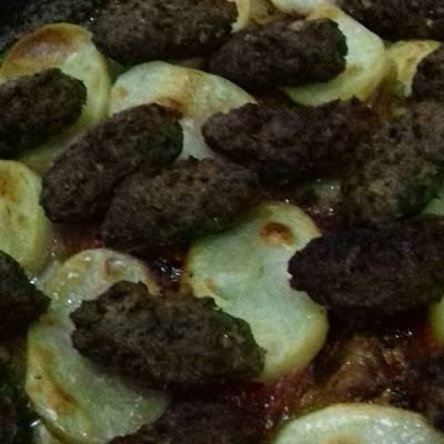  صينية بطاطس بالكفته 