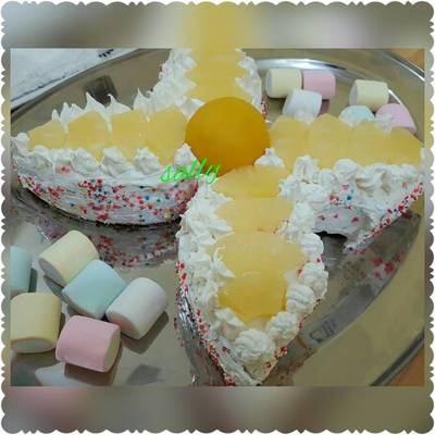  كيك بكريمة الخفق 