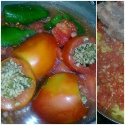  محشي طماطم وفلفل 
