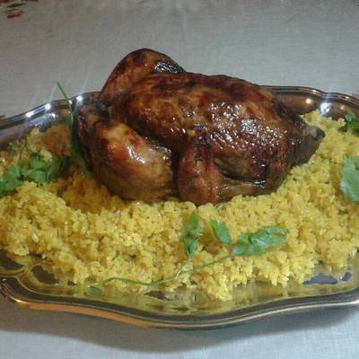  دجاجة محشية بخلطة البصل 