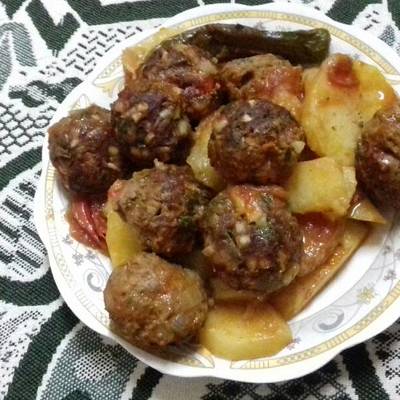  صينيه بطاطس بالكفته علي طريقتي 