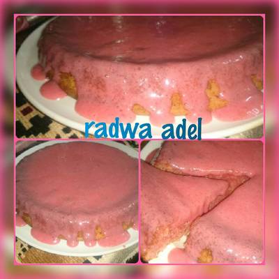  كيكة جيلي الفراولة(زيوت اقل) 