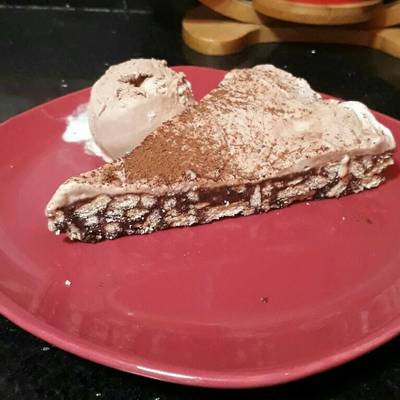  تورته البسكويت والايس كريم 