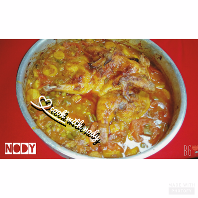  صينيه خضار بالفراخ بدون دهون 