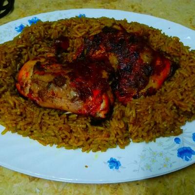  فراخ مشويه و ارز بسمتي ذهبي 