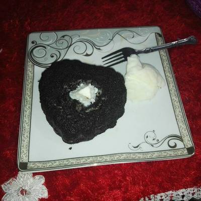  كب كيك شوكولاته سايح من الداخل 