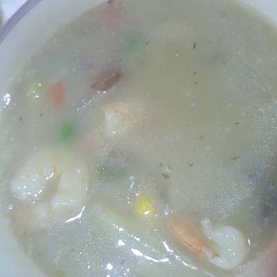  شوربة الجمبري بالخضار 