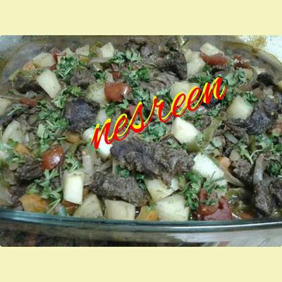  صينيه لحمه بالفرن 