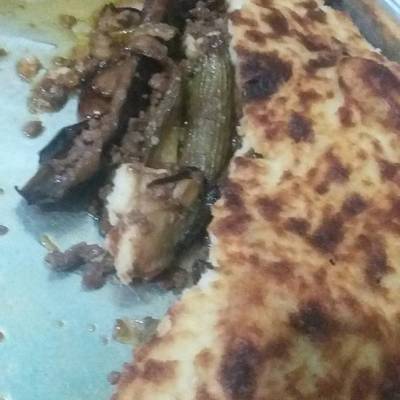  مسقعه بالخضار باللحمه المفرومه 