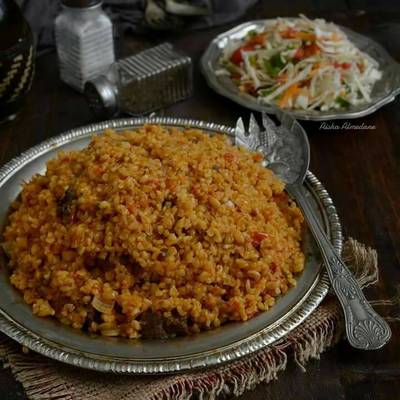  برغل بالبندورة 