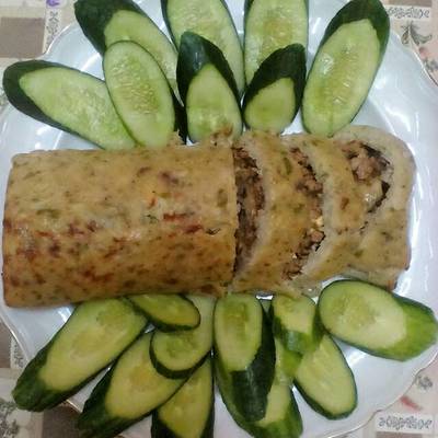  رول البطاطس باللحم 