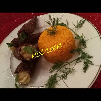  ارز بالزعفران وكفته كورنيه 