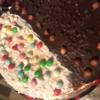  تورتة فانيليا و شيكولاتة 