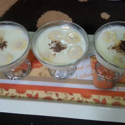  ارز بلبن مع قطع الموز 