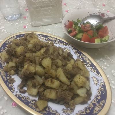 بطاطا باللحمة 