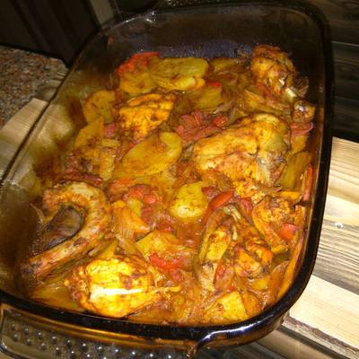  صينية بطاطس بالفراخ 