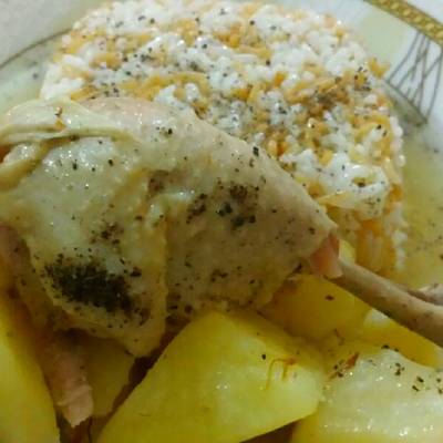  منزلة البطاطا بالدجاج 