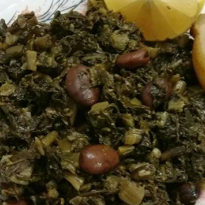  سلق بالزيت والفول 