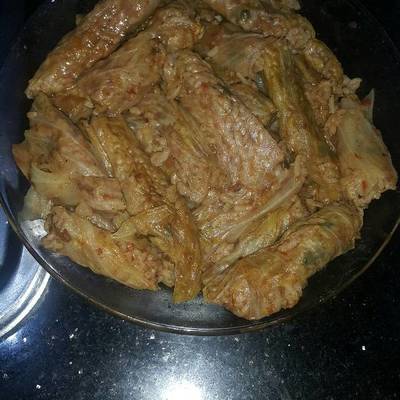  محشي كرنب بشوربة بطة 