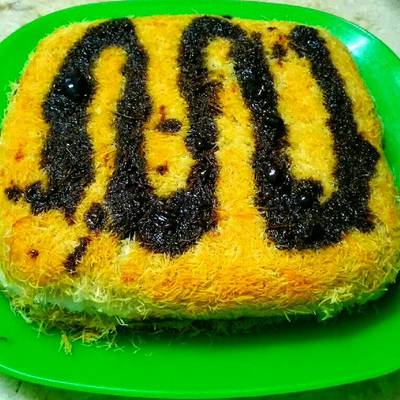  كنافة بالقشطه و الشيكولاته 