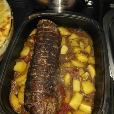  عرق لحمة بالبطاطس في الفرن 