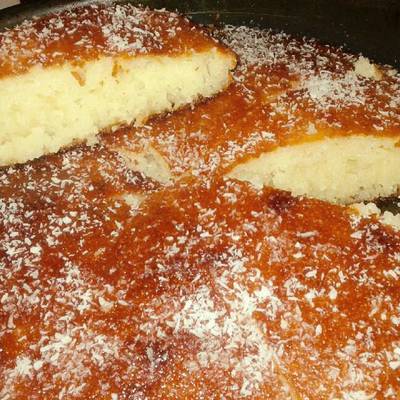  بسبوسه بالزبادي وجوز الهند 