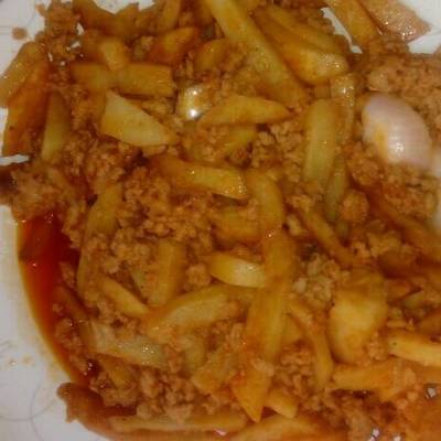  بطاطس باللحمة المفرومة