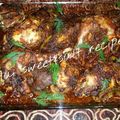  ارانب بالبصل والفلفل 