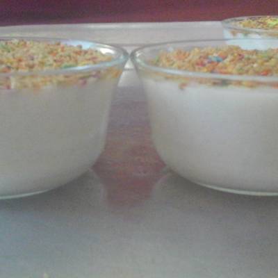  ارز باللبن والمكسرات 