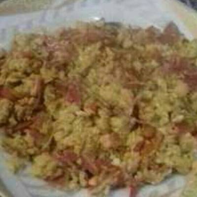  وجبه للسحور(بيض باللانشون) 