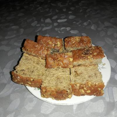  كيكة النسكافية و الجوز 