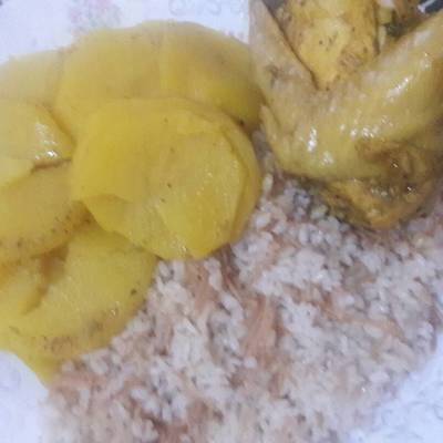  بطاطس وفراخ بالكركم 